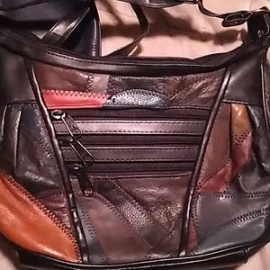 Patchwork leather handbag